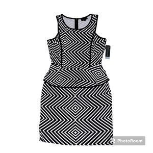 Worthington NWT size 8 women’s black and white sleeveless dress